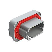 Amphenol SINE Systems AT15-18PE-BM02GY Connectors 18 Position, Straight Flange Mount PCB Receptacle, Gold Plated Contacts Included, Potted, Keyed E, Gray