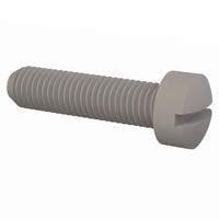 Essentra Components 012528F100 Machine Screw Fillister Slotted Screw, 1/4-28 Thread, 1 Lg