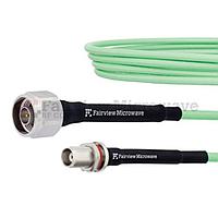 Fairview FMCA1262 Low Loss N Male to TNC Female Bulkhead Cable LL142 Coax and RoHS with LF Solder