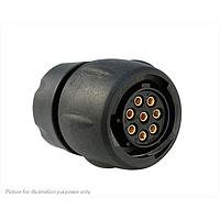 Eaton Souriau-Sunbank UTS6GN128SW Plugs Plastic plug, with nut and grommet backshell, for 8 female contacts, IP68/69K, keying W