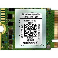 Swissbit SN2000MA480GI-1TB8-1DB-STD Solid State Drives - SSD Industrial M.2 PCIe SSD, N2000, 480 GB, 3D TLC Flash, -40C to +85C