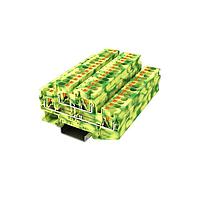 Amphenol Anytek APTD042PEYG00G DIN Rail Terminal Block APT 4mm2/2*2 PE YG Ground terminalDouble layer , 1in-1out/each layer  Yellow-Green
