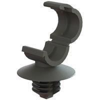 Essentra Components HLCC-2BK Hinged Locking Clamp Cable Clamp,Blind Hole Mount,Black