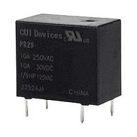 Same Sky (formerly CUI Devices) PR29-3V-S-450-1A-EF Power Relay 18.4 x 10.2 x 15.5 mm, 3 V, 10 A, SPST (1 Form A), Epoxy Sealed, Class F