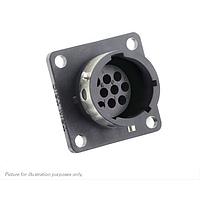 Eaton Souriau-Sunbank UTGX01210PZ Receptacles Square flange receptacle, without backshell, for 10 male contacts,  IP68/69K, keying Z