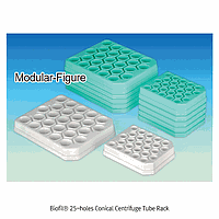 Biofil J1.CFR003.050 Rack, PP, 50㎖, 25-holes, 233×191×h32 mm, White