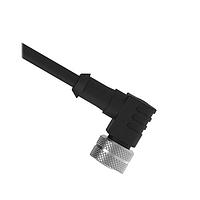 Banner Engineering MQDC-315RA Sensor Cables / Actuator Cables Cordset: Single Ended MICRO; 3-pin Right-Angle Female C Code; 4.57 m 3x22 Black PVC Jacket; Black PVC Jacket; Nickel-Plated Brass Coupling Nut