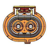Amphenol Industrial ELP2Z03 Connectors Plug 2 Pole 6.0mm Key Z
