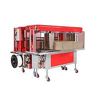 Transpak TP-702CCQ Corrugated 3-Side Bundle Squaring and Strapping System (1-32kg)