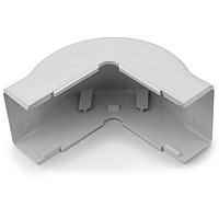 HellermannTyton TSR3W-29 Wire Ducting & Raceways External Corner Cover, 1-3/4", 1" Bend Radius, PVC, White, 1/bag