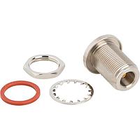 Amphenol RF 242125-10-EE RF Adapters - Between Series N-Type to SMA Jack Adapter 50 Ohm Straight Bulkhead Rear Mount IP68 Extreme Exposure