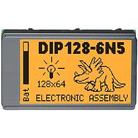 DISPLAY VISIONS EA DIP128J-6N5LA LCD Graphic Displays Black/Amber Contrast Amber LED Backlight
