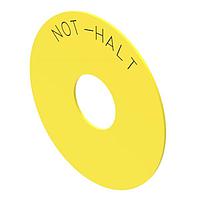EAO 45-50J.140Q Switch Hardware Emergency-stop legend self-adhesive yellow D75 "NOT-HALT"