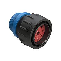 Amphenol SINE Systems AHDP06-24-09PR-STA Connectors 9 Position Plug, Pin, Shell Size 24, Reduced Diameter Seal (Blue), Small Thread Adapter