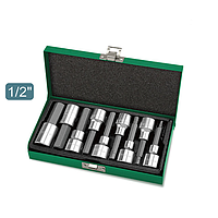 TOPTUL GAAD0905 Long Hex Bit Socket Set (9pcs, 1/2")