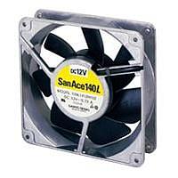 Sanyo Denki 9LB1424M501 Axial DC Axial Fan, 140x140x51mm, 24VDC, Long Life, Ribless, Tachometer