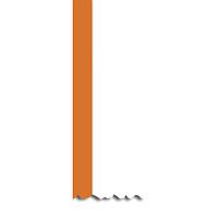 HellermannTyton 558-00327 Adhesive ORANGE STRIPE LABEL, 2, 1/RL