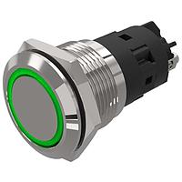 EAO 82-5151.0133 Anti-Vandal 82-5151.0133.indicator.-.19 mm.stainless steel.flush/flat.ring.green.12 V.soldering terminal