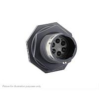 Eaton Souriau-Sunbank UTGX7106PW Receptacles Jam nut receptacle, without backshell, for 6 male contacts,  IP68/69K, keying W