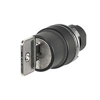 EAO 46-290J.1000.7P8 Keylock Actuator, oe 22.3 mm, oe 29 mm, round, Black, Plastic, Rest (a) - Maintained, IP65, IK06