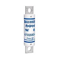 Mersen A70QS80-4 High Speed Fuse Fuse,High Speed,No Blown Indicator,Bolt-In,200kA AC,100kA DC,700VAC/DC,80A