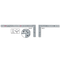 NIIGATA SEIKI SDD-30CKD Square ruler, 300x150 mm