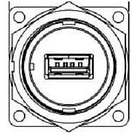 CONXALL DCP-USBAT-HD USB Type A Connectors Pnl Mnt USB A to PCB Header Thread