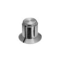 P&B KS500B1/8 Cylindrical Knob with Skirt .5" SIDE IND/SKRT STR 3FLUTE KNOB