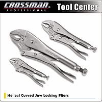 Crossman 94-150 Helical Curred Jaw Locking Pliers (hooked, CRW10, 10 inch/ 250mm)