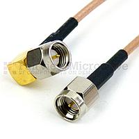 Fairview SCA59316 RA SMA Male to SMA Male Cable RG-316 Coax and RoHS