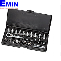 SATA 09134 21PC 3/8"DR 6PT METRIC / SAE PASS THRU® SOCKET SET
