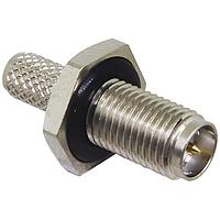 Linx Technologies - TE Connectivity CONREVSMA014-R58 Connectors RPSMA Fml Blkhd RMnt Crimp, O-Ring, RG-5