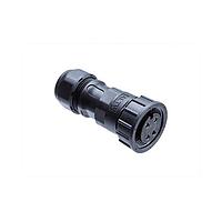 Amphenol LTW 1DC-04BFFB-LL7APP Standard Circular Connector Ceres, Large Size, Plastic, 20A, 04 pins, Female Connector, Female Contact, Straight, 2 Points Lock, Screw-in, Field Installable, F8.0 - F14.0mm, IP67