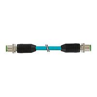 Murrelektronik 7700-44511-S4U1000 Sensor Cables / Actuator Cables M12 male 0 / M12 male 0 shielded Ethernet, TPE 2x2x24AWG SF/UTP CAT5e bu UL/CSA, CM 10m