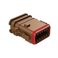 Amphenol SINE Systems AT06-12SD-OMBRN Connectors 12 Pin Overmold Plug Socket, BROWN
