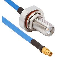 Amphenol SV Microwave FSSMPM-085-FBSMA-060 RF Cable Assemblies SMPMStraight F SMA BKHD F 6"Cable