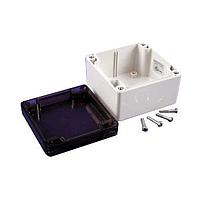 Hammond Manufacturing 1554E2GYSL Enclosures General Enclosure - Grey/Smoke Lid - 3.5 x 3.5 x 2.4in - Polycarbonate - N4X