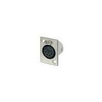 NEUTRIK NC6FSP-1 Receptacles Recpt DLX 6 pin F solder cup nic/slvr