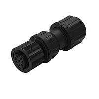 Wurth Elektronik 643721100008 Receptacles WRCIRC M12  Screw  Coding A  FA Solder Field Attachable Solder Bucket Straight with Plastic Coupling Nut Female connector, polarity 8