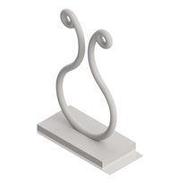 Essentra Components KLB-350A-RT Twist Lock Clip Curly Lock,Adh Mnt,Nat,.30-.40 in Hld