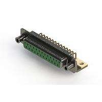 EDAC 622-M25-260-GN6 D-Sub Connectors - Standard Density EDAC Right Angle D-Sub Connector