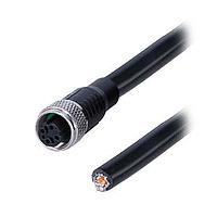 Same Sky (formerly CUI Devices) CDM1255-04D-01FST-5M-67 Sensor Cables / Actuator Cables Straight,Shielded,D-Code 4PIN ,Screw Copper alloy,PVC 5.0M