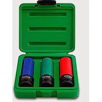 TOPTUL GDAI0302 3PCS 1/2inch DR. 6PT Flank Thin Wall Deep Impact Socket Set