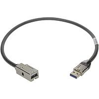 HARTING 09455451931 Cable Assembly USB 3.0 Cable Assembly - IP20 Type A to HIFF Jack Type A (1:1), 1.0m