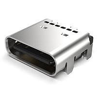 GCT (Global Connector Technology) USB4080-03-A PCB Top Mount USB C 3.2 Rec 24P DR SMT Horz PCB TopMnt