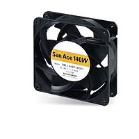 Sanyo Denki 9WP1212M1011 Axial DC Axial Fan, 120x120x38mm, 12VDC, Splash Proof, Ribless, Tachometer, IP68 Rated