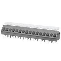 Same Sky (formerly CUI Devices) TBL005A-500-16GY-2WT Fixed Terminal Blocks Terminal block, screwless, 5.00, 45, 16, Gray w White Button