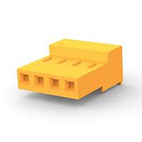 AMP Connectors - TE Connectivity 3-640431-4 Receptacle Assembly CLOSED W/O TABS 4P Orange 18 AWG