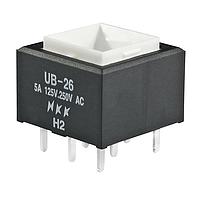 NKK Switches UB26SKW036G Pushbutton Switches SQ DPDT ON-ON BLUE LED PC BODY ONLY 6A