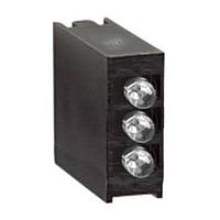 BIVAR H380CYGGDL LED Circuit Board Indicators LED Assembly, Right Angle, 1.8mm LED, Tri-Level, 1 Station, Yellow, Green, Green, Diffused Lens, Low Current.